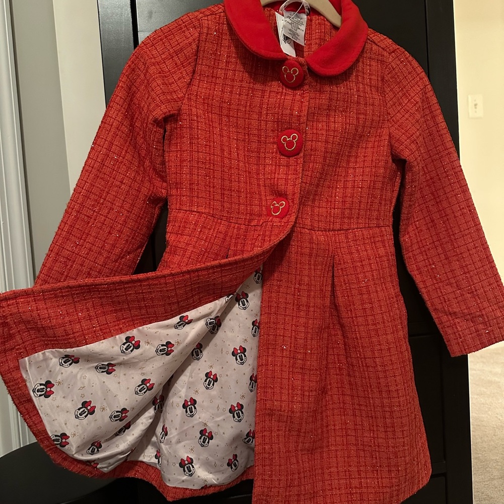 Kids Disney Red Peacoat